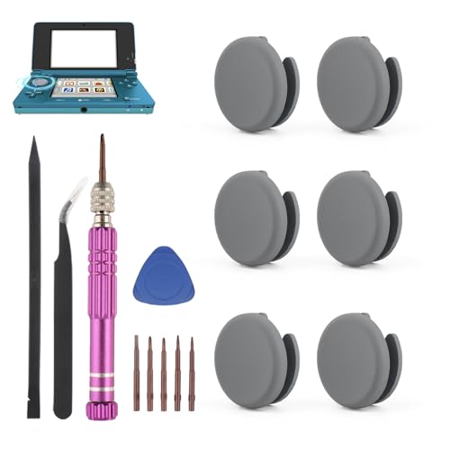 6 Piezas Analógicos Tapas de Joystick para Nintendo 2DS 3DS 3DSXL 3DSLL Thumbstick para Nintendo New 3DS/3DSXL/ 3DSLL New 2DSLL Tapas de Joystick Accesorios con Herramientas de Reparación XX