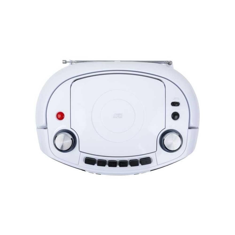 Lecteur radio cassette et CD portable - THOMSON - RK201CD - Blanc