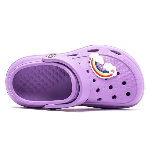 Hobibear Toddler Garden Clogs Girls Slip On Children Sandals Water Shoes For Indoor Outdoor Purple thumb #7