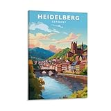Jdjdu Deutschland Heidelberg Vintage Reiseposter Geschenk 