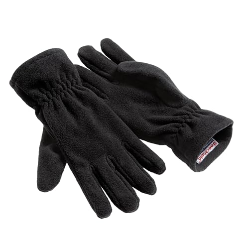Image of Beechfield Unisex Adult Alpine Suprafleece Gloves (M-L) (Black)