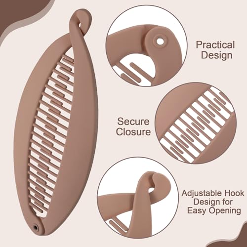 ProSuites 8PCS Pinzas para el cabello Banana para mujer miniatura 3