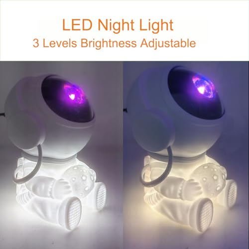 Astronaut Galaxy Projector LED Night Lights for Kids,Nebula Ceiling Lamp Star Light Nightlight Kids for Room Deco with Timer and Remote - Thumbnail 4
