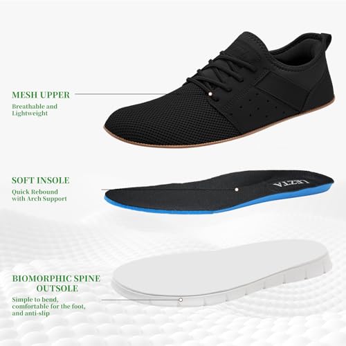 LEZTA Men‘s Casual Shoes Fashion Sneakers Quickly Put on Men's Dress Shoes Lightweight Breathable Mesh Oxfords Walking Shoes4