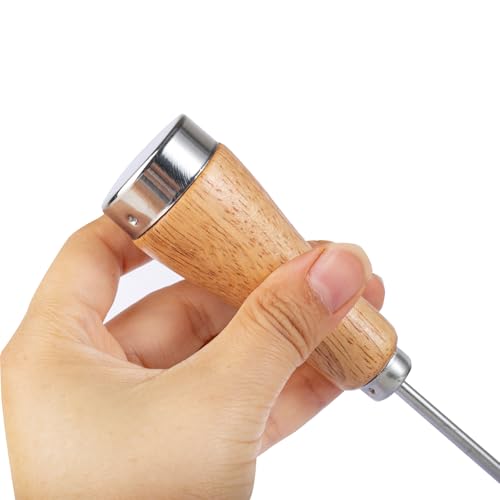 ZLKSKER Wooden Handle Ice Pick, Stainless Steel Blade for Bartenders Chiseling Ice, Freezer Ice Breaking, Pack of 1 - Thumbnail 4