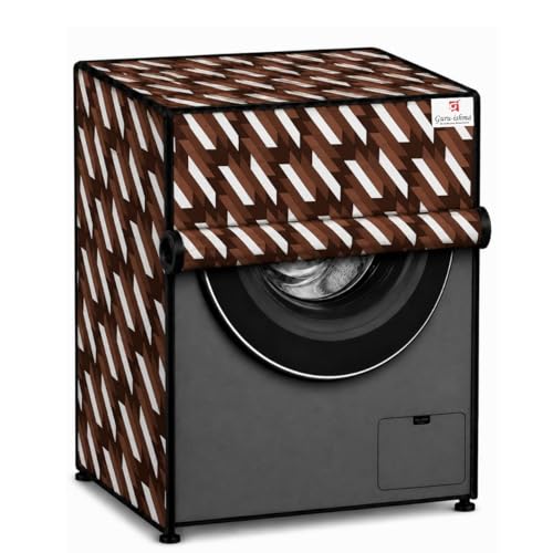 Image of Front Load Fully Automatic Washing Machine Cover for 8.5kg to 10kg | Waterproof & Dustproof Polyester Cover with Zip Closure | Suitable with Samsung, IFB, LG, Bosch & More (67 x 67 x 87 cm)
