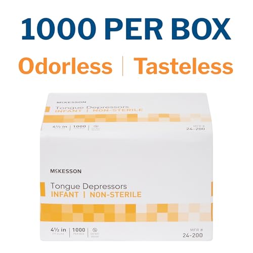 Image of McKesson Tongue Depressors [1000 Count] Infant Size, Non-Sterile, Wood, Unflavored, Splinter-Free, 4.5 in - Use for Medical, Arts, Crafts, Spa | Tongue Depressor