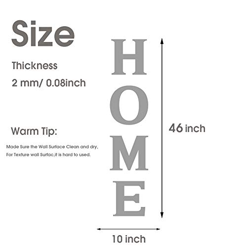 Crazydeal Home Sign Letters Family Farmhouse Wall Decor Acrylic Decorative Mirror Wall For Living Room Bedroom Kitchen The Home Modern Decorations Set Of 4 Large 46X10 Inch #TOP3