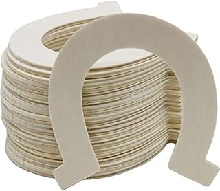 Creative Hobbies 3.5 Inch Unfinished Craft Wooden Horseshoe Shapes, Pack of 24, Ready to Paint or Decorate
