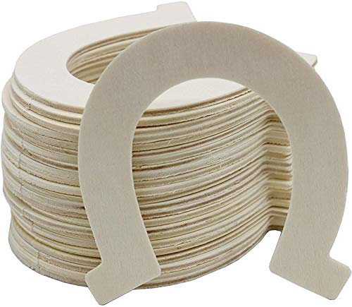 Creative Hobbies 3.5 Inch Unfinished Craft Wooden Horseshoe Shapes, Pack of 24, Ready