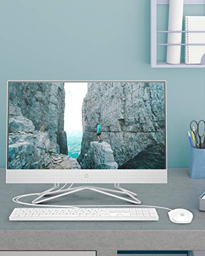 Image of HP All-in-One Desktop PC, 11th Gen Intel Core i3-1115G4 Processor, 8 GB RAM, 512 GB SSD Storage, Full HD 23.8 inch Display, Windows 10 Home, Remote Work Ready, Mouse and Keyboard (24-dp1250, 2021)
