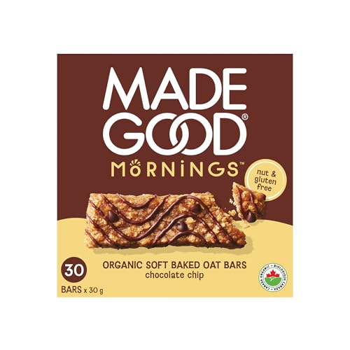 MadeGood Mornings Soft Baked Breakfast Bars, Chocolate Chip, 1.06 Oz