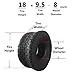 SUNROAD Set of 2 18x9.50-8 Turf Saver Tires Lawn & Garden Tire 18x9.50-8 18x9.50x8 Replacement for Commercial Turf Equipment Golf Cars Utility Vehicles