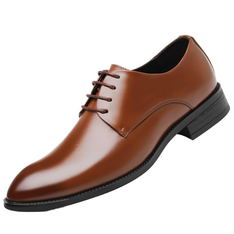 Men's Professional Shoes Business Formal Shoes high-Shine Lace-up for Travel