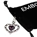 Purple Stone Crystal Heart Silver Necklace Design Jewelry Mothers Valentines Day Gift for Women Teen Girl