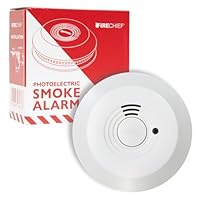 Firechief 10 Year Battery Optical Smoke Alarm (FBSD10) | Photoelectric Sensor | LPCB Approved to EN 14604:2005 AC:2008 | Ceiling Mount | Low Battery Warning | Easy Fit with Separate Base