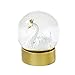 Produktbild Talking Tables Schneekugel mit Schwan und Goldglitzer, H 12 x T 10 cm