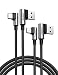 Produktbild UGREEN USB-C Ladekabel doppelte Winkel 2 Stück 1M+2M USB-C Kabel 90 Grad 2 Stück Typ C Kabel kompatibel mit Galaxy S22 S21 S20 S10 S9 S8 A51 A12 A21s A02s P30 Lite Mi9 Redmi Note 9 Xperia 5 ii usw.