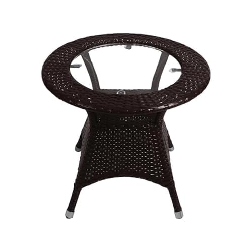 Image of Furniture Patio 2 Chair 1 Square Table Sets Garden Wicker Furniture Set for Outdoor Patio and || Powder Coated Frame| UV Protected Wicker [2Chair with 1Table](Dark Brown)