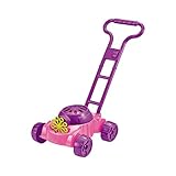 Seifenblasen-Sprühen: Wenn Ihr kleines Kind den Blasen-Rasenmäher auf den Rasen oder in den Park schiebt, sprüht die Maschine viele Blasen auf dem Weg.