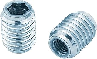 M6 x 12mm x 12mm Threaded Wood Insert Nut With Hexagonal Socket Steel (Pack of 10)