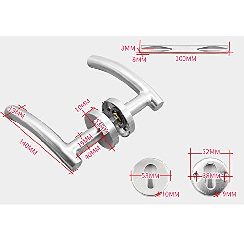 Serrure de porte en acier inoxydable moderne avec poignée Svart fluide - 3