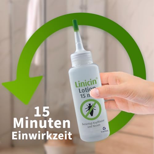 Linicin Lotion mit Läusekamm (100 ml) - Läusemittel zur Behandlung von Kopfläusen, inkl. Läusekamm | Schonend für die Kopfhaut