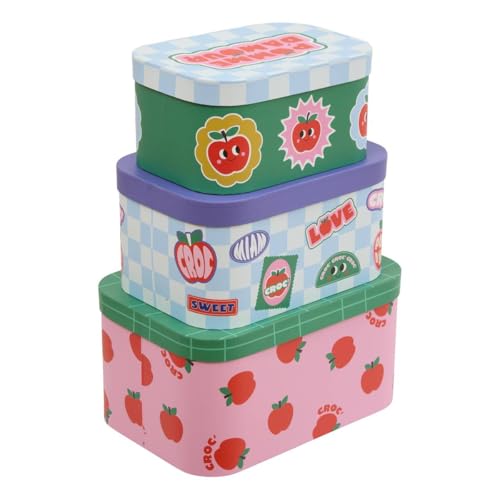 Atmosphera x Cha Cha Pop - Set de 3 Boîtes de Rangement Gigognes Chacha - Carton Multicolore - Rangement Jouets et Décoration Chambre Enfant