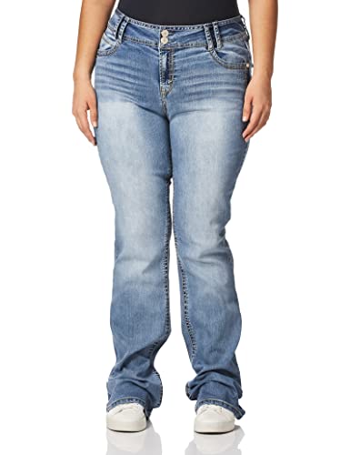 WallFlower Women's InstaStretch Luscious Curvy Bootcut Jeans, Andrea, 11