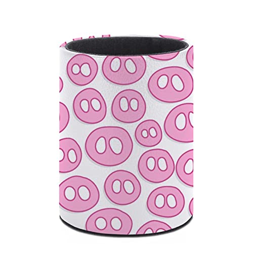 JUZGTSIT Stifthalter mit niedlicher Schweineschnauze, PU-Leder, Stiftebecher, Schreibtisch-Organizer, Make-up-Pinselhalter für Zuhause und Büro
