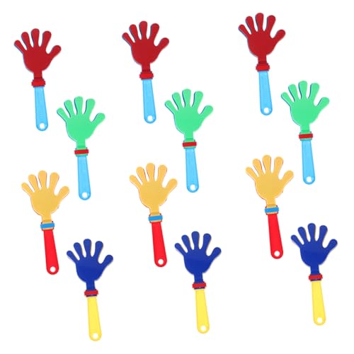 TOYZFRIENDY Matracas De Mano Plásticas 12 Unidades Colores Surtidos Ligero Seguro Juguete Infantil Para Fiestas y Regalos De Niños