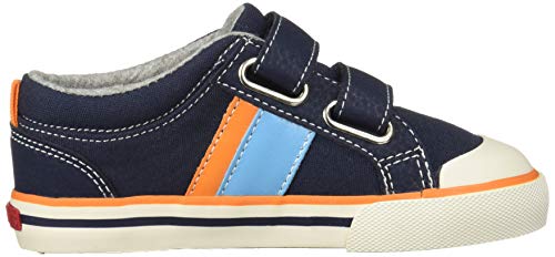 See Kai Run Boy's Russell Sneaker, Navy/Orange, 2Y M Us Little Kid #TOP5