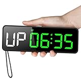 Acedeck Portable Gym Timer Clock: Fitness Digital Clock with Strong Magnet - Remote Control for Fitness Enthusiasts - Powerful Battery for Home Gym Garage Boxing Green