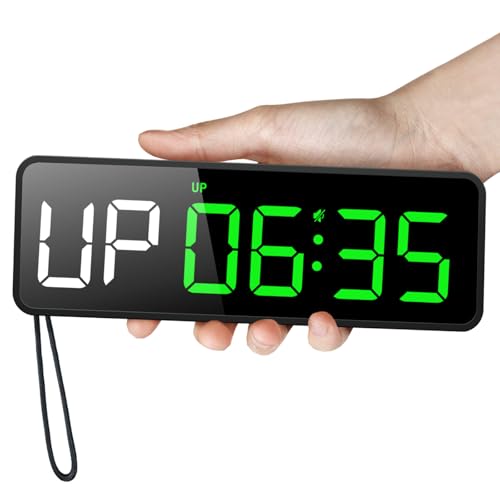 Acedeck Portable Gym Timer Clock: Fitness Digital Clock with Strong Magnet - Remote Control for Fitness Enthusiasts - Powerful Battery for Home Gym Garage Boxing Green