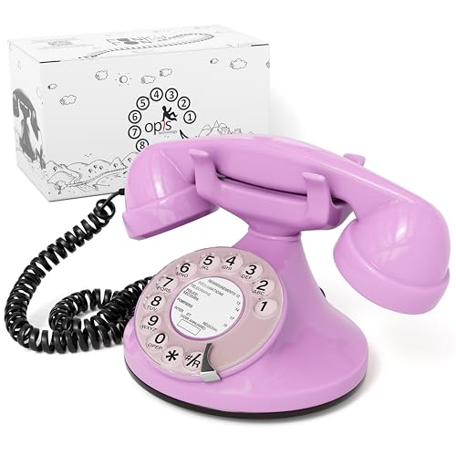 Téléphone années 1920 FunkyFon Opis rose, l'idée cadeau vintage idéale avec cadran