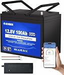 DC HOUSE – DCHOUSE 12V 100Ah Bluetooth Lithium Batterie mit 10A Ladeger