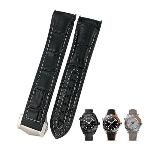 Bracelet montre cuir nylon de qualité supérieure pour Seiko 20mm
