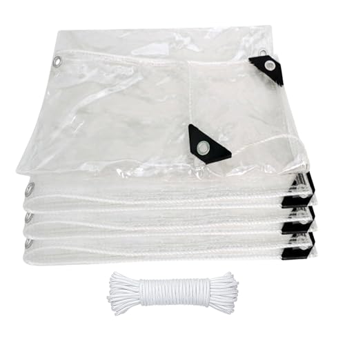 Lona impermeable transparente 140 x 140 cm resistente a las heladas con ojales 2