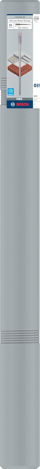 Bosch 1618596462 SDS-Max-9 Break Through Hammer Drill Bit, 80mm x 850mm x 1000mm