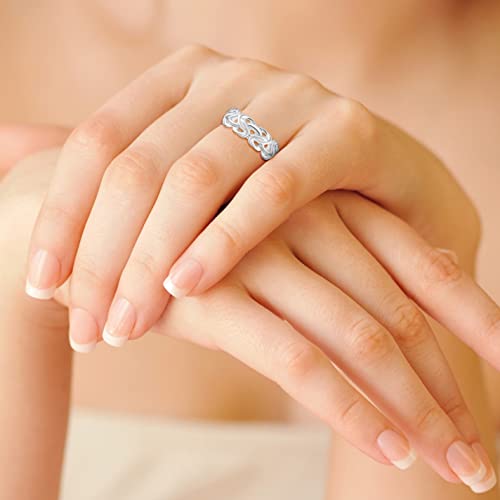 Miabella 925 Sterling Silver Italian 7Mm Byzantine Band Ring For Women Made In Italy (8) #TOP2