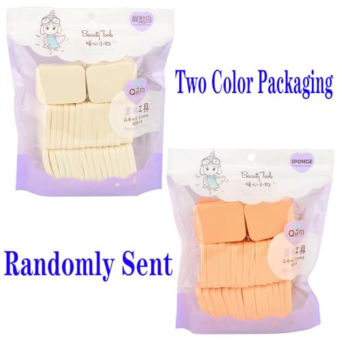 40 PCS Makeup Blenders Sponges Set, Use for Dry and Wet, Perfect for Full Face Curve Blending, Cream, Liquid, Powder Foundation Cosmetics, Latex Free & Soft & Flexible, Square - Image 3
