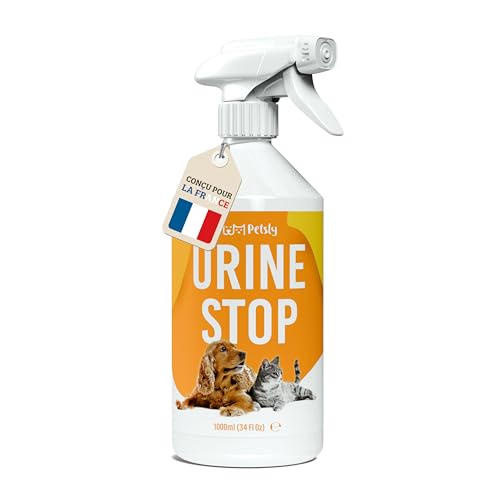 Petsly® Anti Marquage Urinaire Chat & Chien -1L- Non Tachant - Triple Action - Dressage & Éducation, Stop Pipi, Répulsif Chat & Chien - Usage Intérieur &...