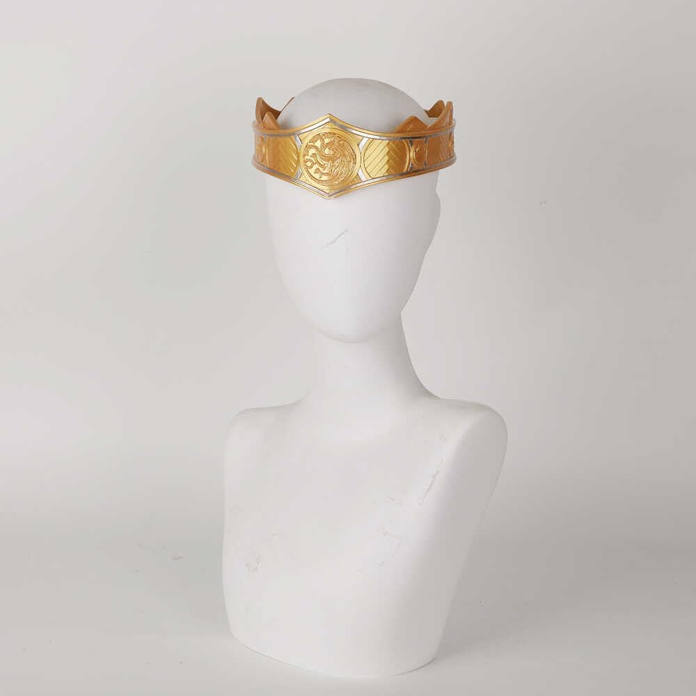 House of the Family Dragon Season 2 Renella Crown Game Golden Crown Thrones cosplay Halloween props, OFA, Light Yellow