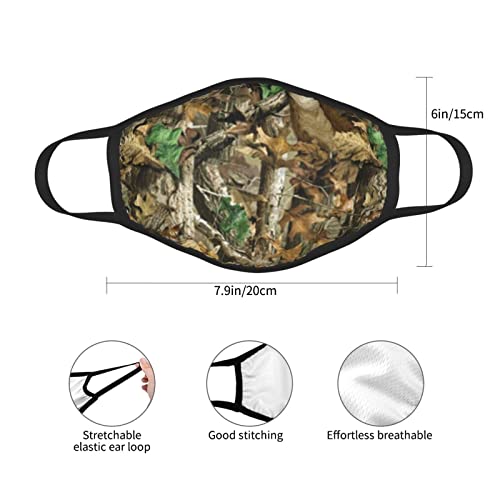 3 Pack Christmas Face Camo-Deer-Camouflage-Hunting Mask,Adjustable Windproof Bandana,Reusable Mouth Cover,Unisex Adult Scarf #TOP3