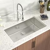 Shinmou Undermount Kitchen Sink 33x19x9 Inch Deep Single Bowl...
