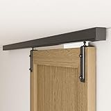 BONIKLUBA 6FT/183cm Schiebetürbeschlag Box Rail Kastenschiene Deckenmontage Schiebetür, Schwerlast-Stahl Laufschiene für für Eine 92cm Breite Innen- oder Außentür (Ohne Tür)