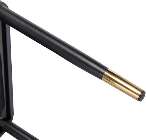 Miniatura 6 de Juego de 4 sillas de comedor de piel sintética, cómodas sillas de ocio, sillas laterales sin brazos, sillas de cocina con patas chapadas en oro de