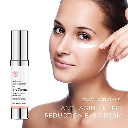 Essynaturals Advanced Anti-Aging Rapid Reduction Eye Cream Under Eye Cream, Eye Cream For Dark Circles And Puffiness, Dark Circles Under Eye Treatment For Women, Rapid Rewind Wrinkle Reduction #TOP2