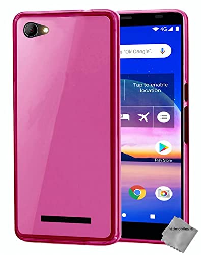 htdmobiles Housse Etui Coque Pochette Silicone Gel Fine pour Logicom Le Prime + Film ecran - Rose Cover