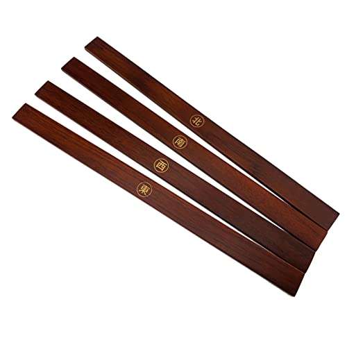 XII WY Set aus 4 Mahjong-Fliesenschiebern, Holz-Mahjong-Fliesenschieber zum Spielen von Mahjong